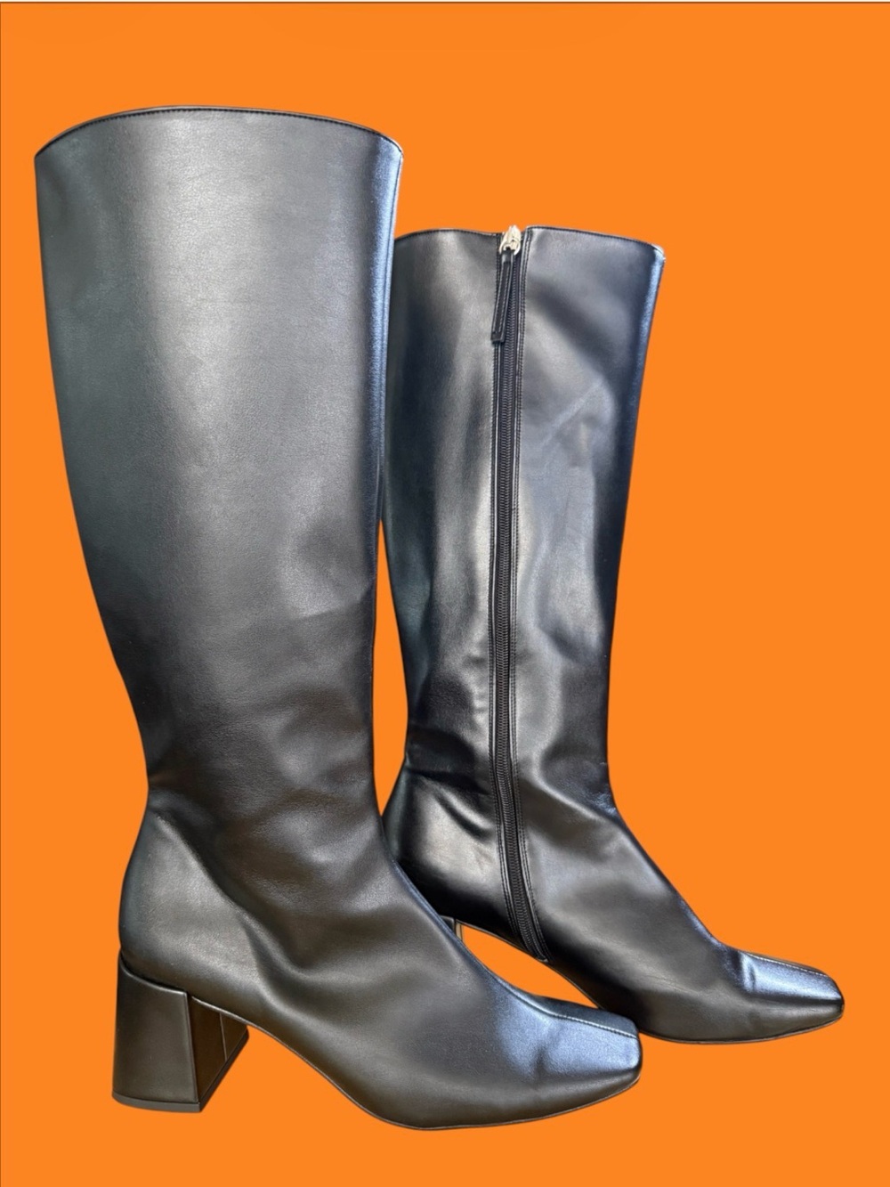 Svegan BOOTS in Leather Black Color Size 38 Knee High boot . Made in Spain.
